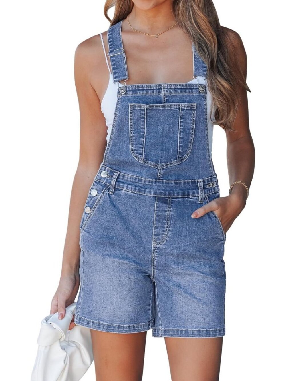 Casual Summer Denim Overalls for Women | Loose Fit Baggy Jean Shortalls